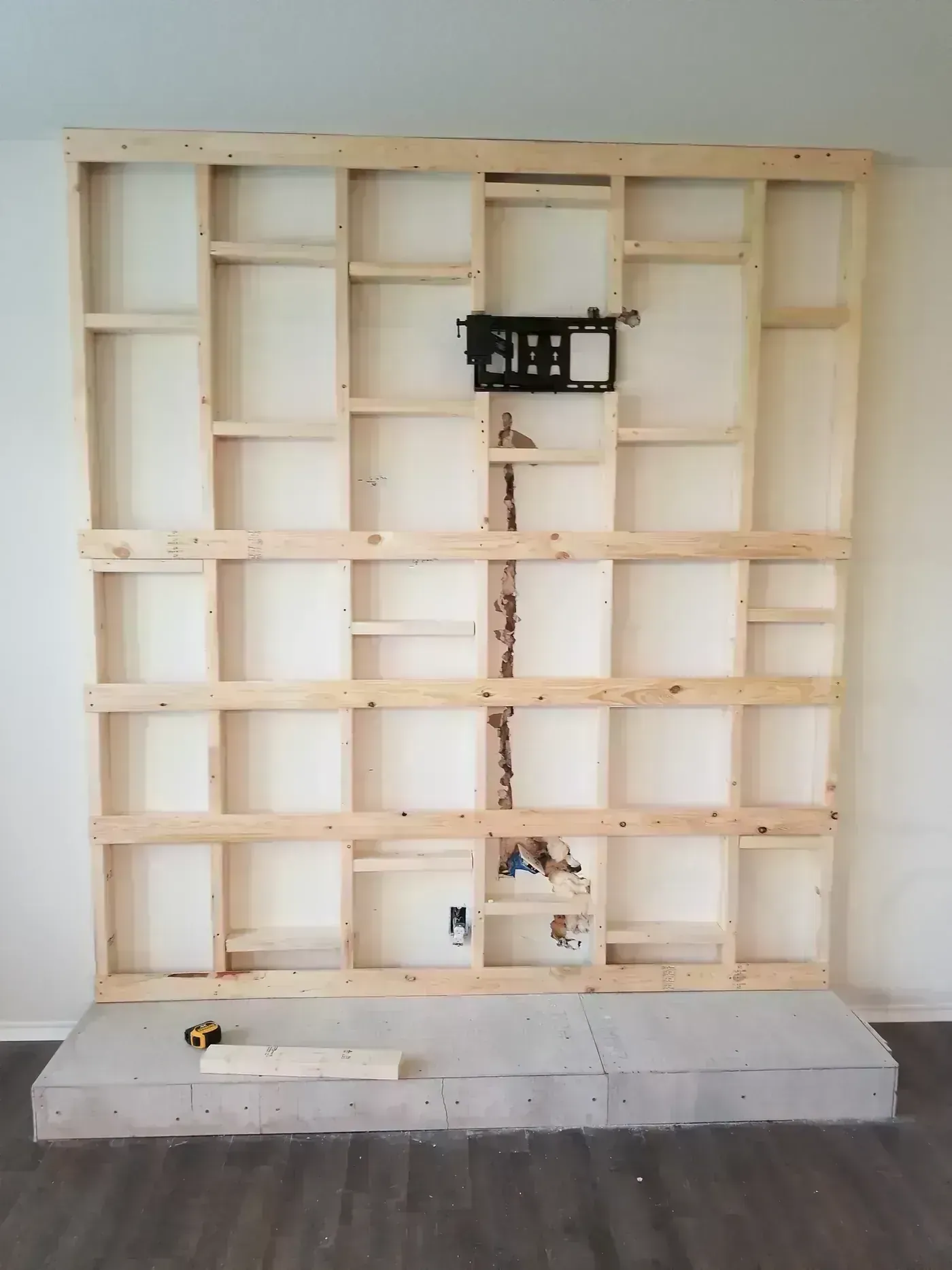 Stone Fireplace Wall before remodel by BNB Concepts