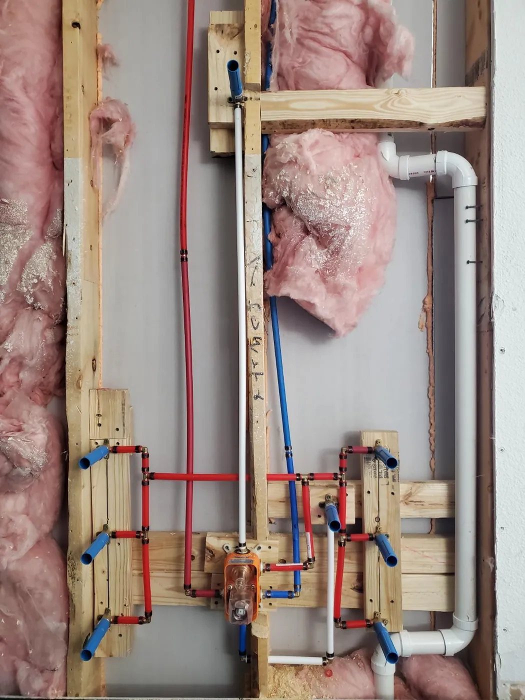 Plumbing Rough-In before remodel by BNB Concepts