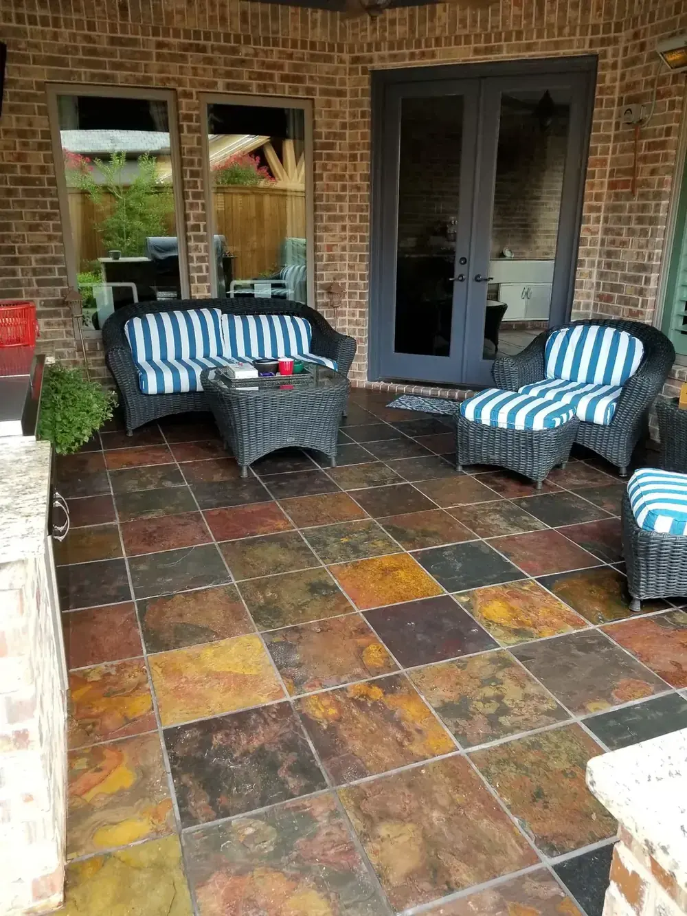 Slate Tile Patio by BNB Concepts